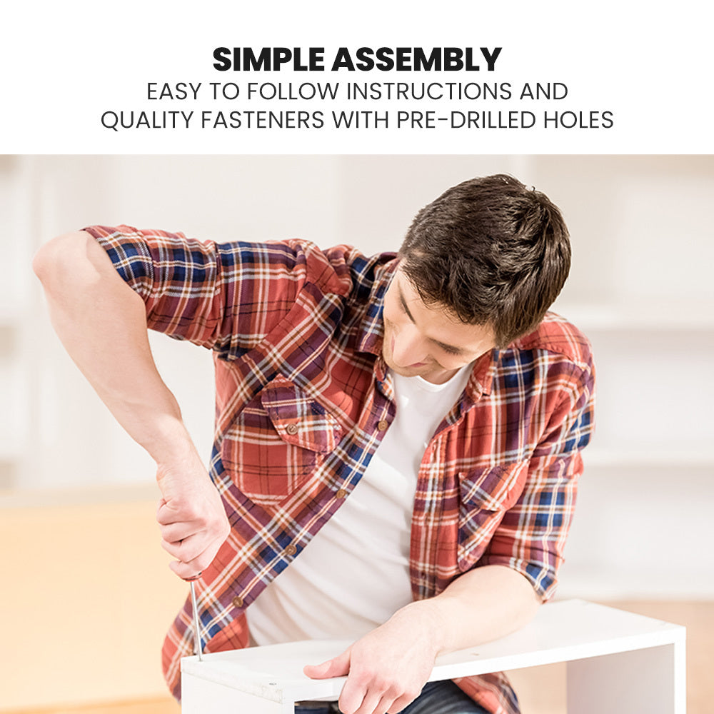 Kingston Slumber Single Over Double Wooden Bunk Bed Frame, Triple Solid Pine 2-in-1 Modular Design, Converts to 2 Beds, For Kids, White