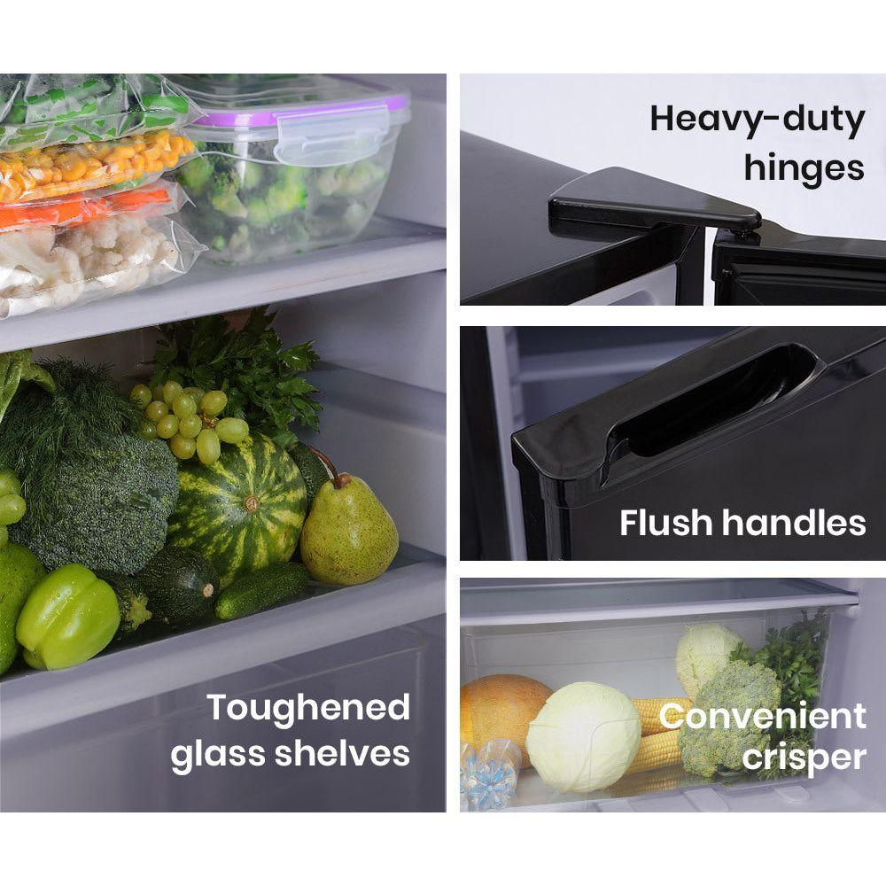 GECKO 70L Portable Fridge Freezer Camping Caravan Car Fridges 12V/24V/240V , Black