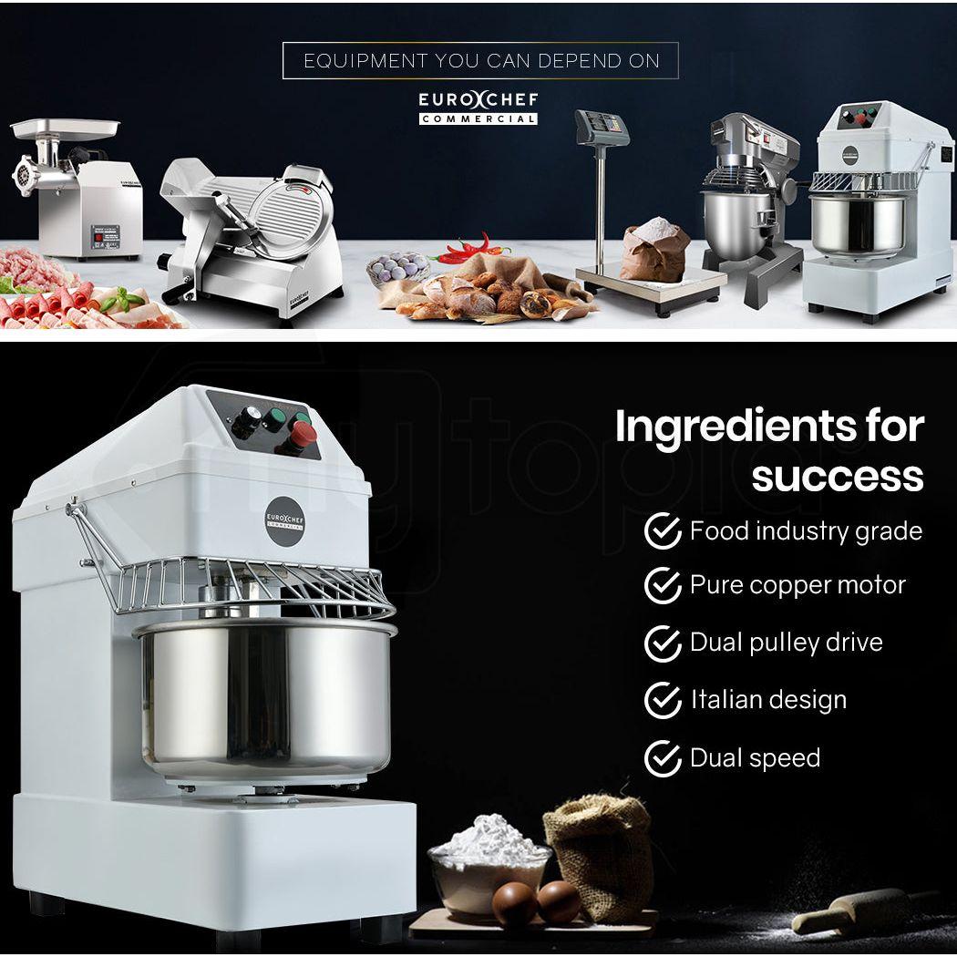 EUROCHEF 20L Spiral Dough Mixer Commercial Machine Bakery Kneader Litre Small