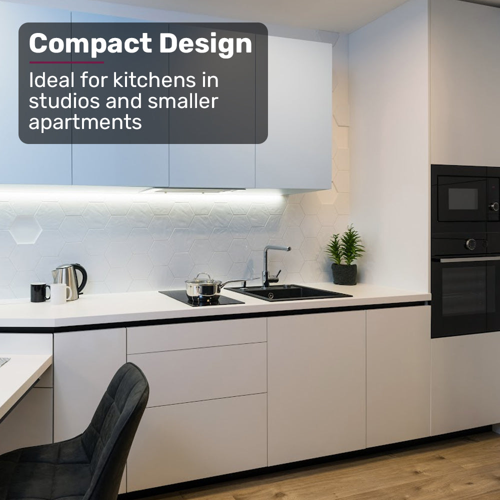 EuroChef 30cm 2 Zone Induction Cooktop, 3300W Electric, Touch Controls