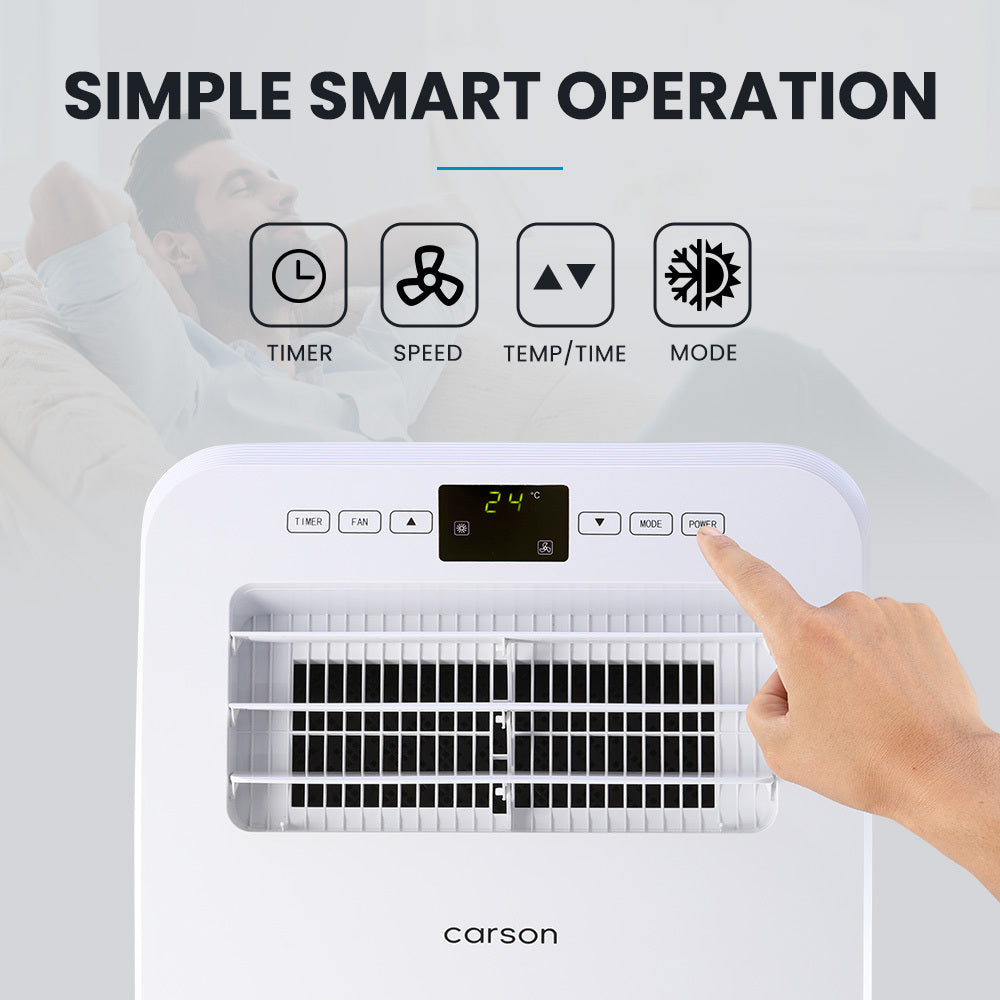 CARSON 2.9kW Reverse Cycle Portable Air Conditioner and Heater, with Dehumidifier, Cooling and Heating AC