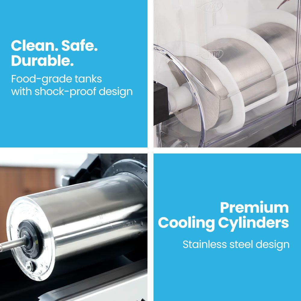 POLYCOOL 36L Triple Tank Commercial Slush Machine, Digital Control Panel, SAA Approved, Juice and Frozen Slushy Maker