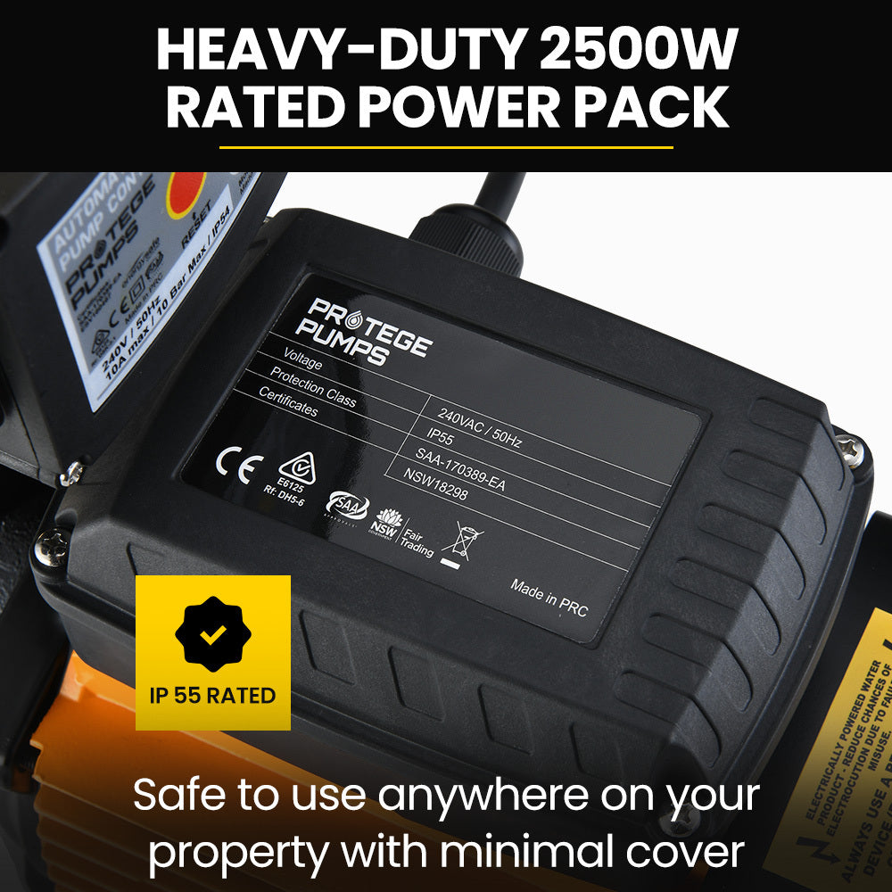 GENPOWER 3.5kW Peak 3kW Enclosed Inverter Generator, 2x15A, 12V, USB, Portable, Compact, Camping, Backup