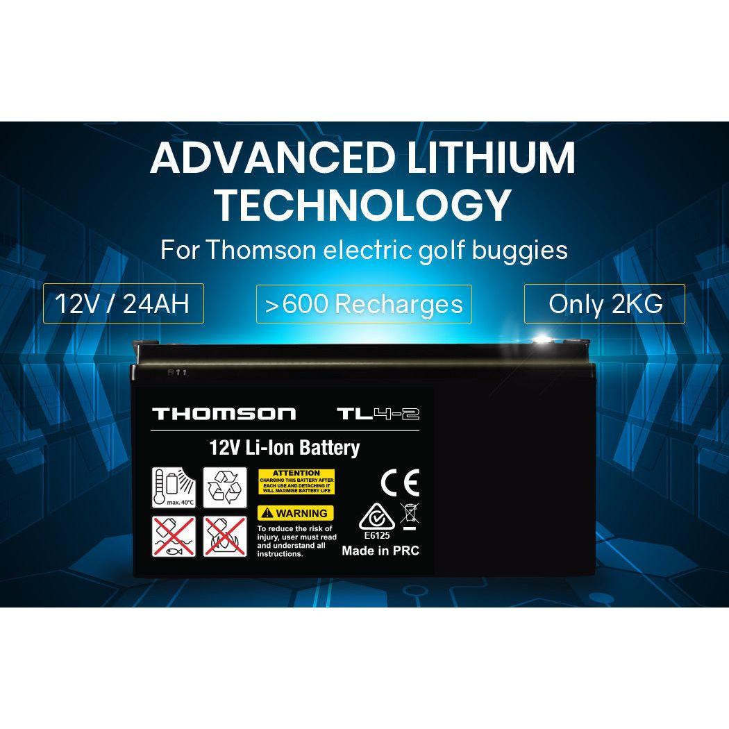 THOMSON 12V 24Ah Lithium Battery for Thomson Golf Buggy Trolley