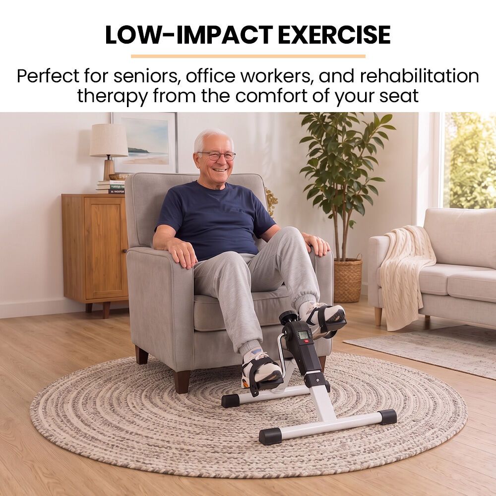 PROFLEX Foldable Mini Pedal Exerciser with Adjustable Resistance