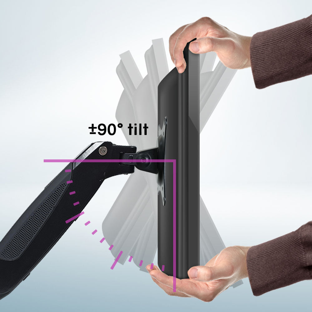 FORTIA Triple Computer Monitor Mount Stand for Desk with 3 Adjustable Arm Holder for 15 to 32 inch Displays