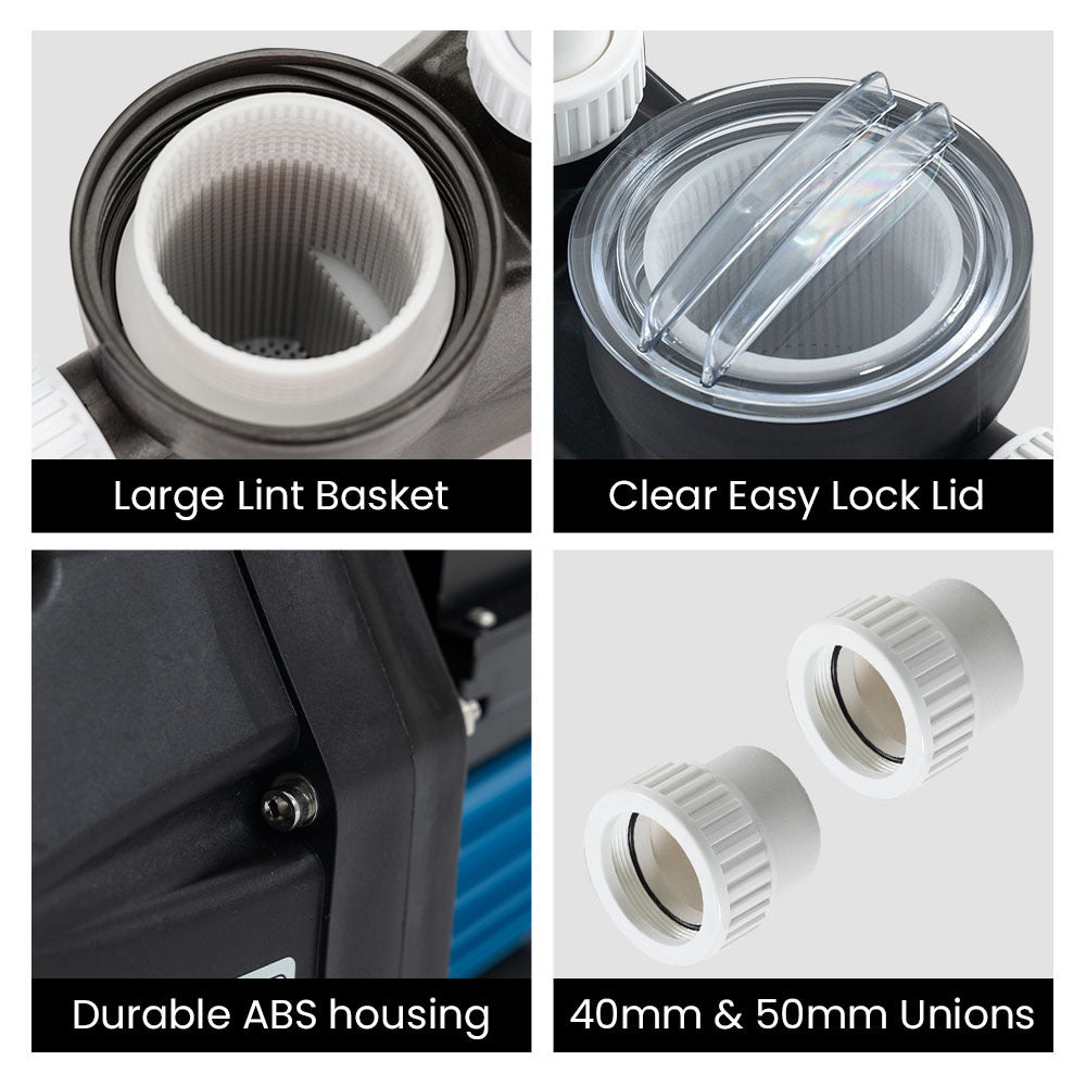 PROTEGE Variable Speed Pump, 1.0HP, 3 Speeds, Quiet, Economical, for Swimming Pool and Spa