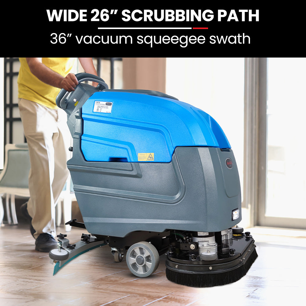 Auch FSP26 Self-Propelled Floor Scrubber & Dryer, 720mm, Battery Powered, Walk Behind, Multi-purpose Commercial Grade Machine