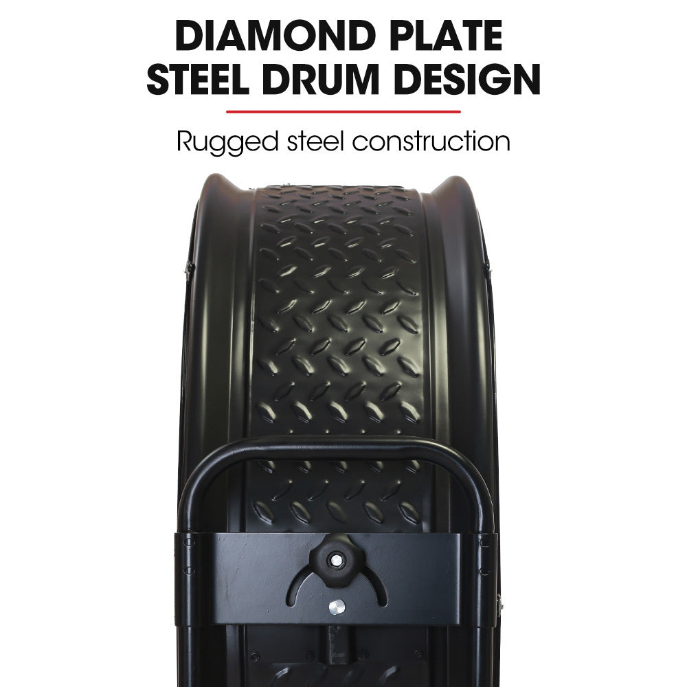 BAUMR-AG 42" 1067mm 660W Industrial Mobile Floor Drum Fan, Belt Drive, Tilting, Large, Commercial, Heavy-duty Frame, EESS Certified