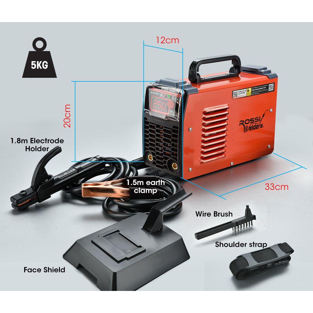 ROSSI 250 Amp Stick Welder, Portable Arc MMA Inverter Welding Machine, 15A Plug