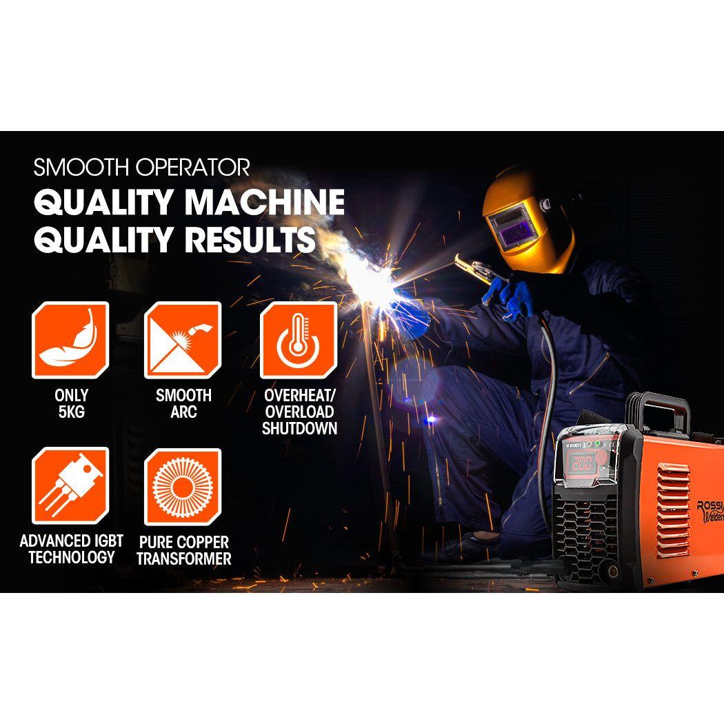 ROSSI 250 Amp Stick Welder, Portable Arc MMA Inverter Welding Machine, 15A Plug