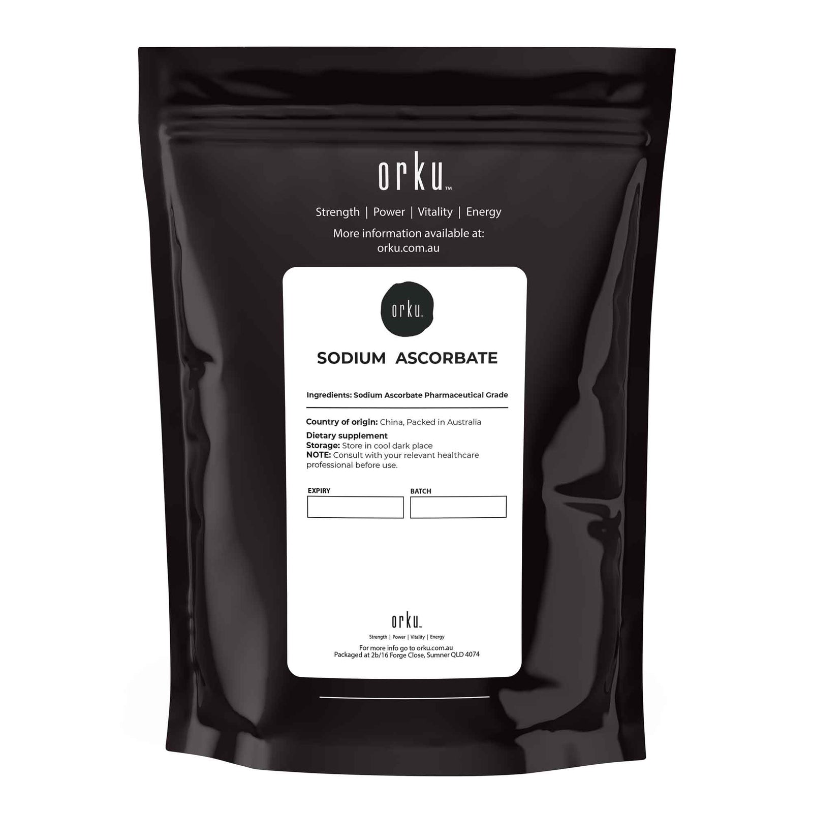 400g Sodium Ascorbate Powder - Vitamin C Buffered Pharmaceutical Ascorbic Acid