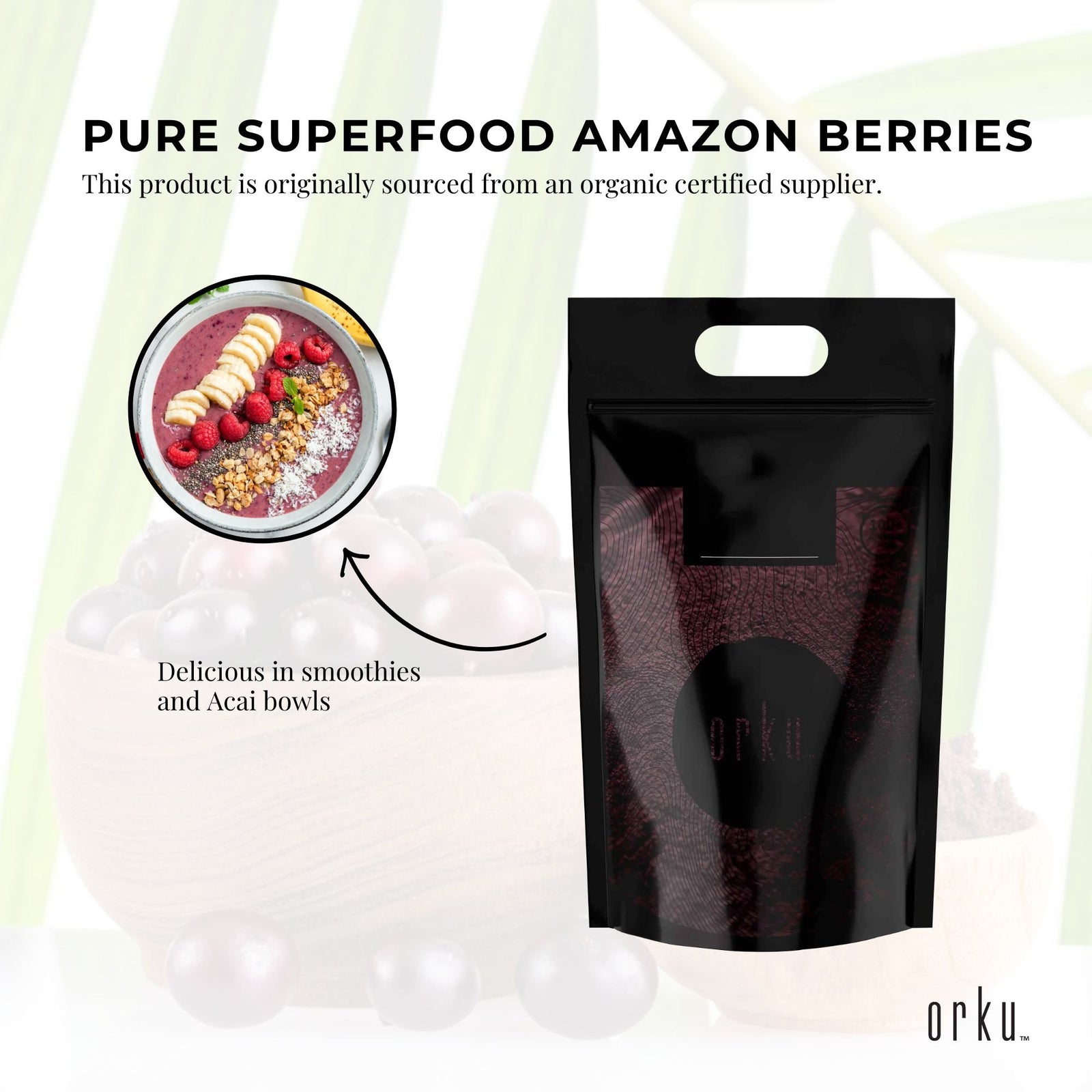Bulk 10Kg Acai Powder 100% Organic - Superfood Amazon Berries