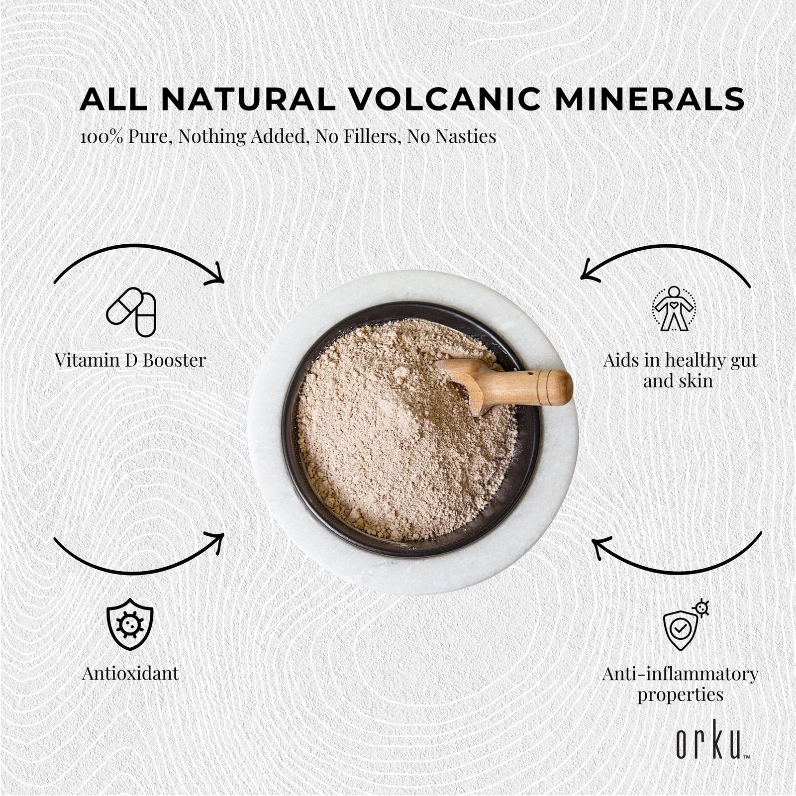 3kg Pure Micronised Zeolite Powder Supplement Tub Micronized Volcamin