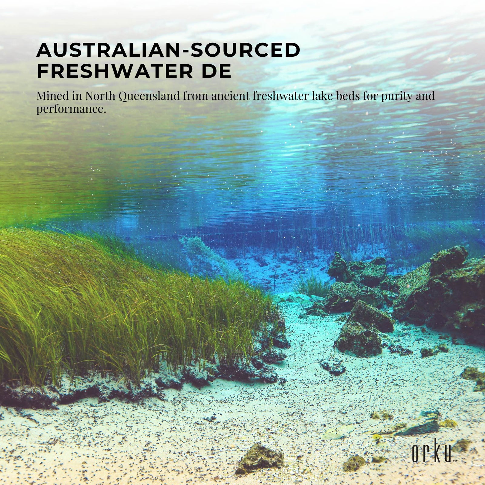 Orku 2Kg Fossil Shell Flour - Livestock Garden Pet Diatomaceous Earth