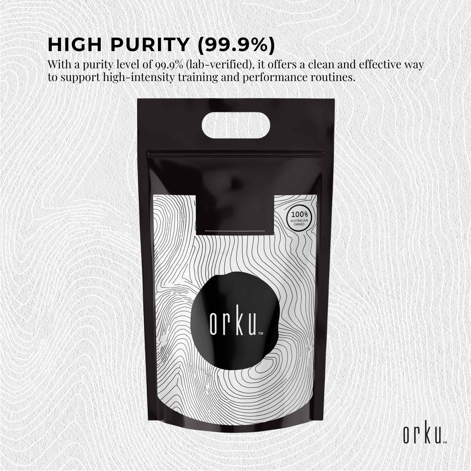 Orku 10Kg Creatine Monohydrate Powder – 200 Mesh Micronised | 99.9% Purity
