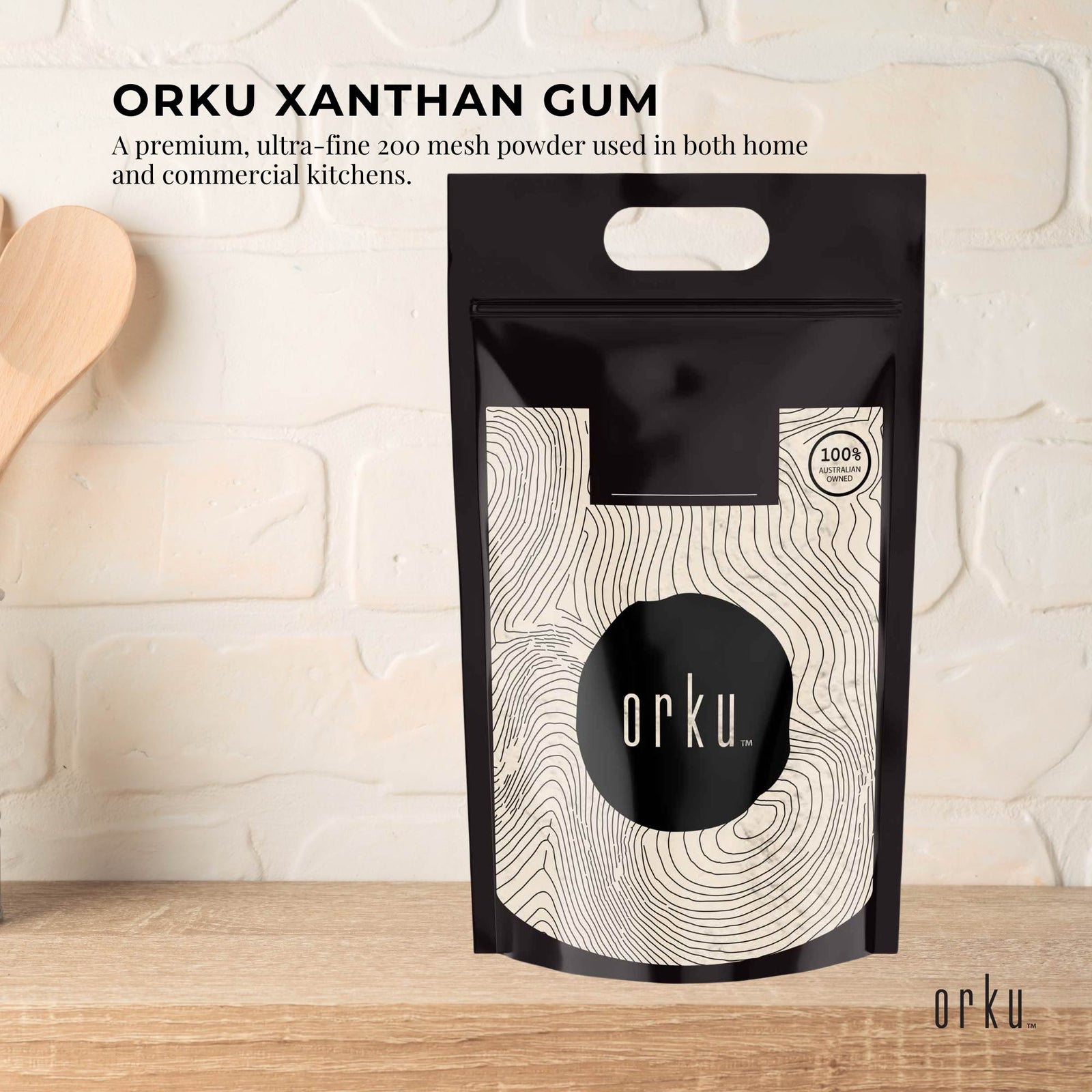 Orku 20kg Xanthan Gum Thickener Pure Fine Powder 200 Mesh FCC E415 Food Additive
