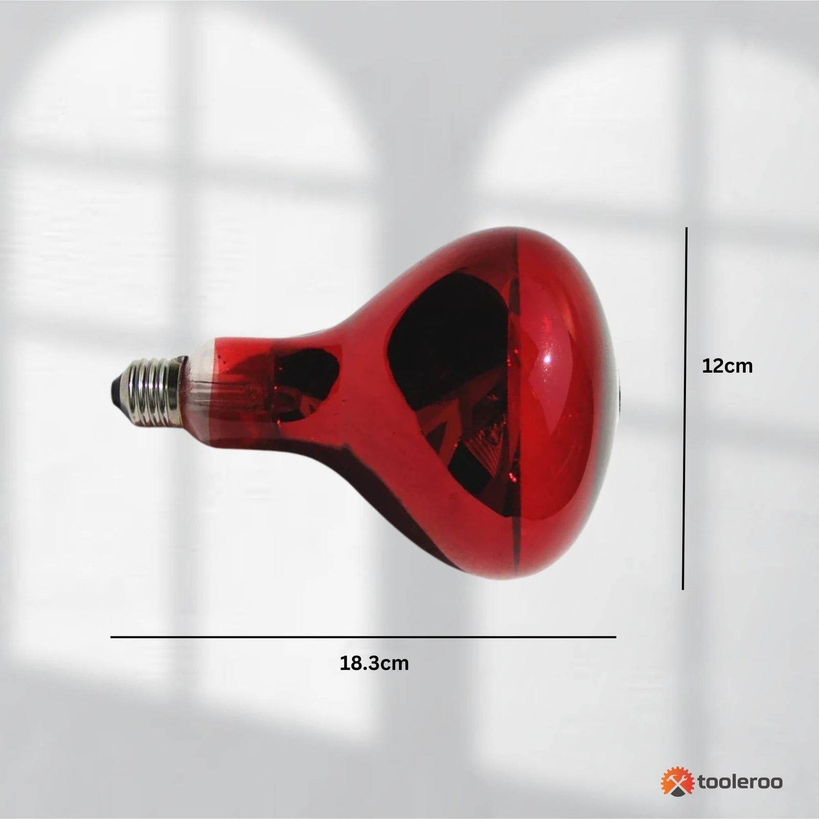Tooleroo 275W Infrared Heat Lamp Bulb - Red Edison Screw Therapy Light YC-868B