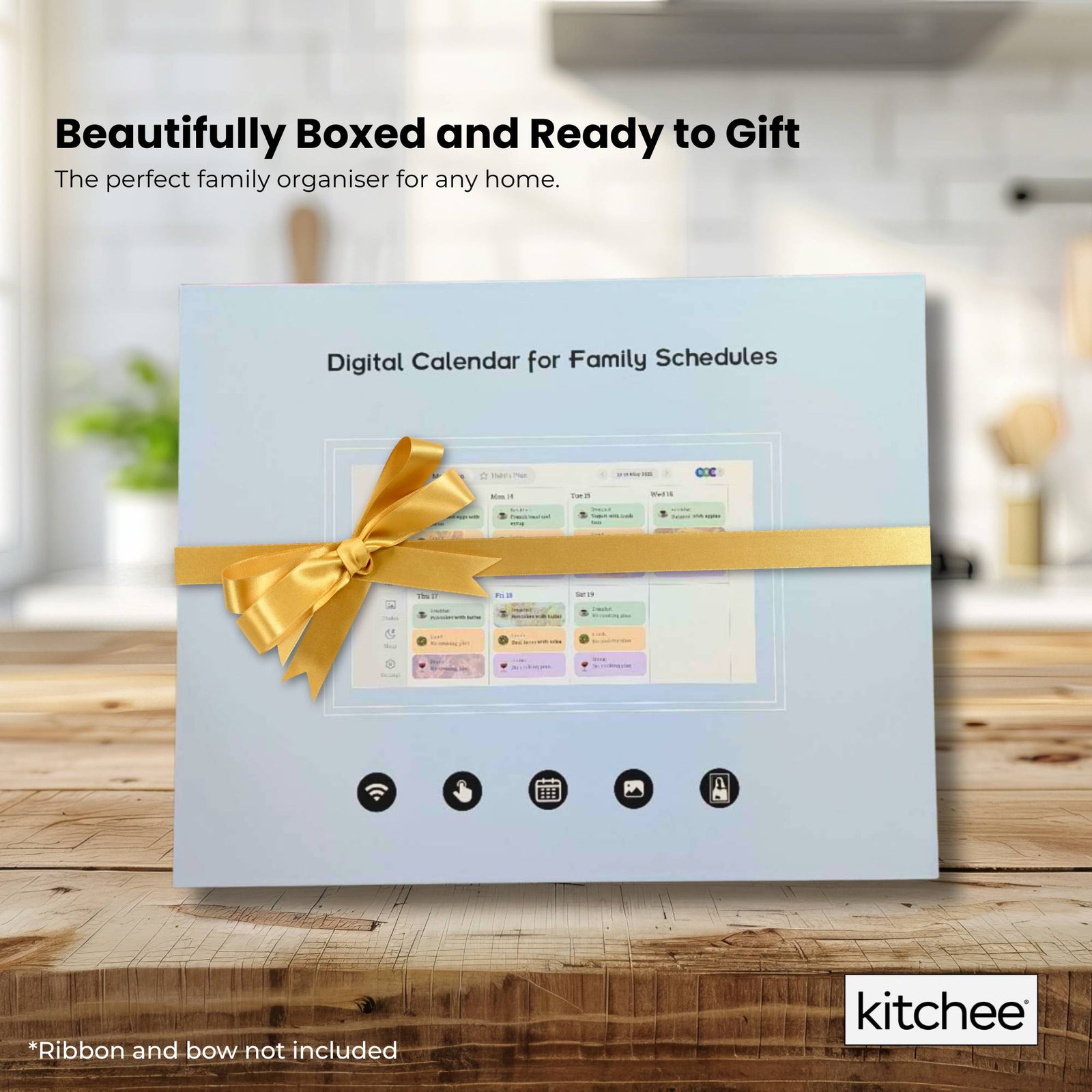 Kitchee Digital Calendar Smart Family Planner - 39.5cm Touchscreen Display Black