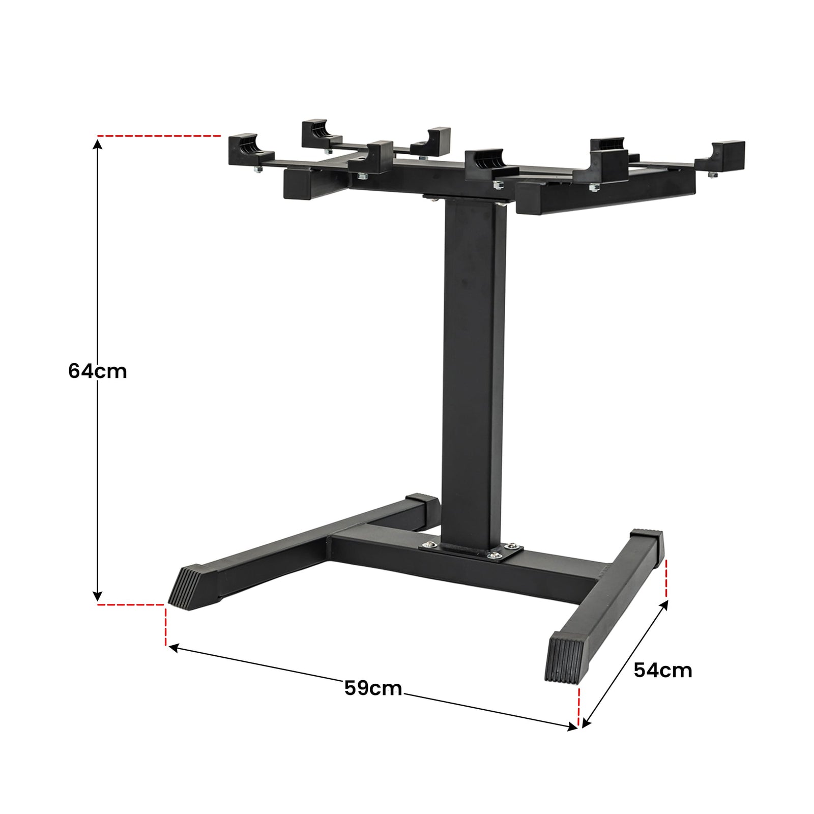 Powertrain Eon 2 X 45kg Adjustable Dumbbells W/ Stand Heavy-duty Storage Rack Home Gym 9 Strength Training Equipment