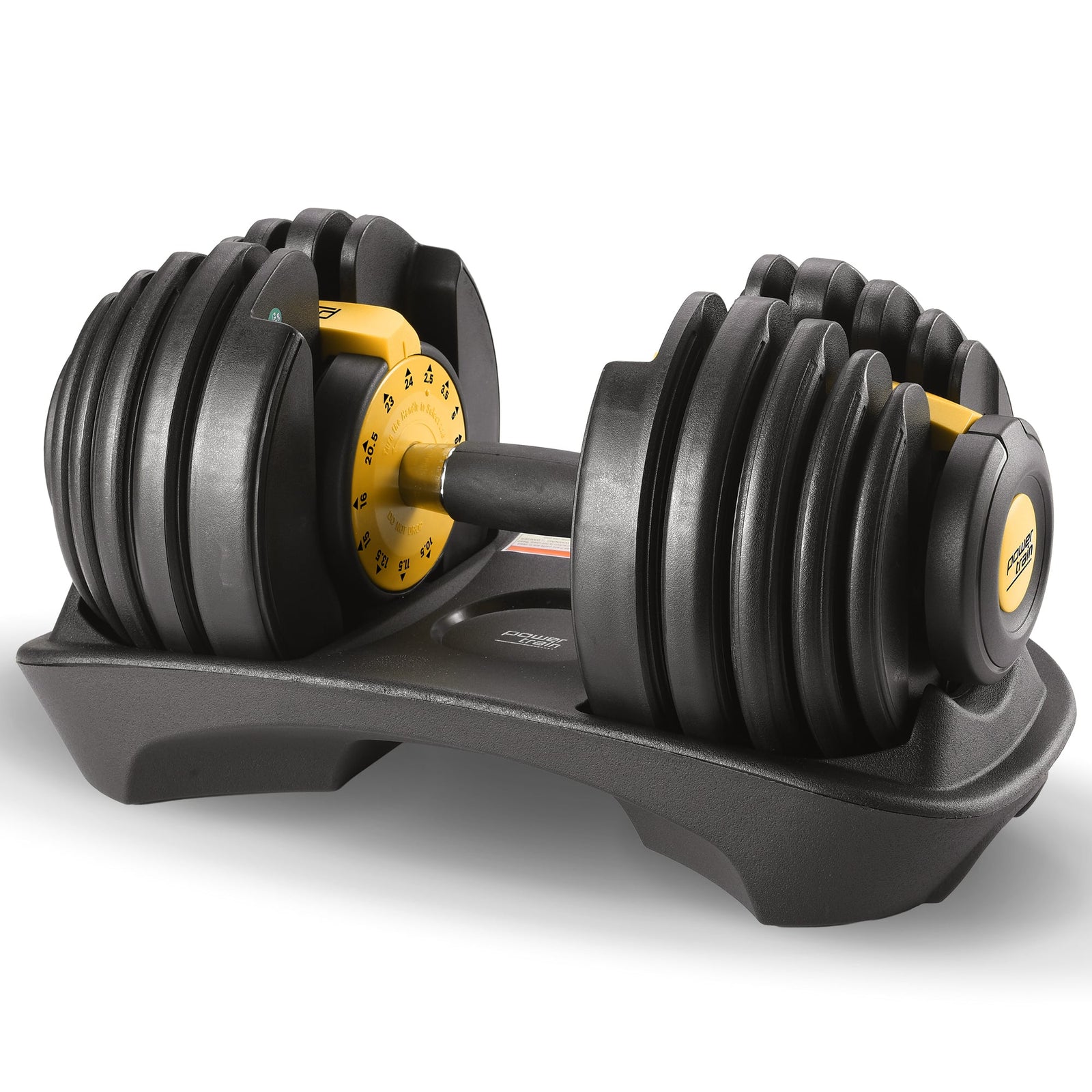 Powertrain 1x 24KG Adjustable Home Gym Dumbbell - Gold
