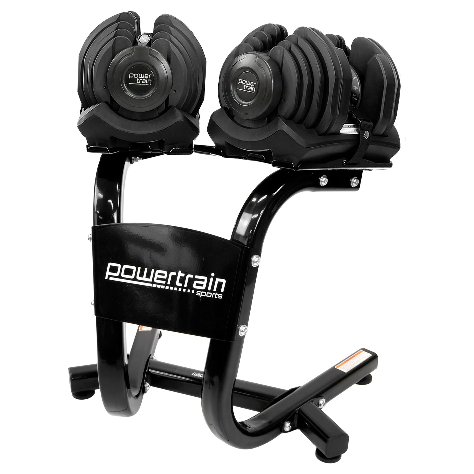 Powertrain 2x 40kg Powertrain Adjustable Dumbbells with Stand