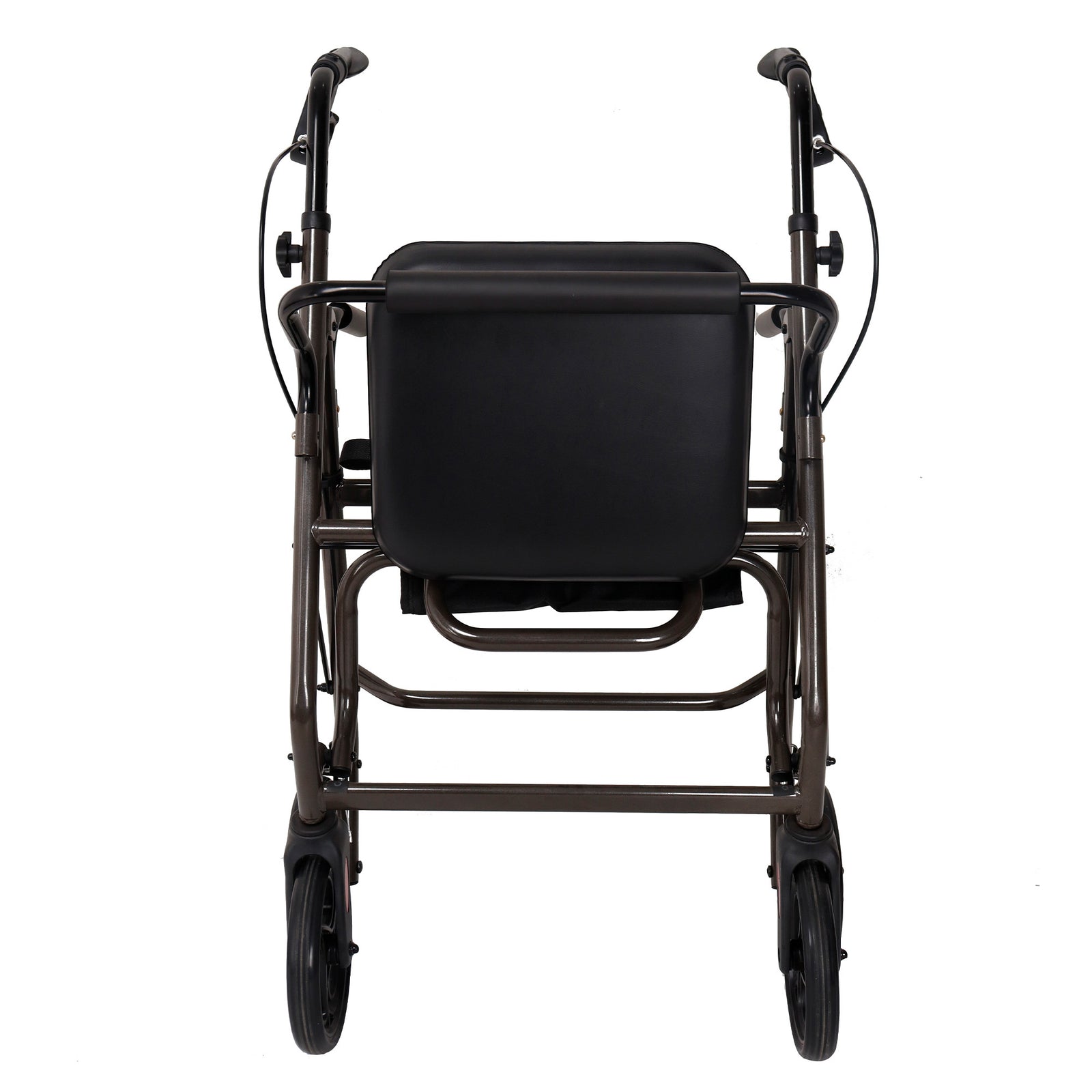 Orthonica Foldable Steel Frame Rollator Walker Lightweight Mobility Aid in Grey