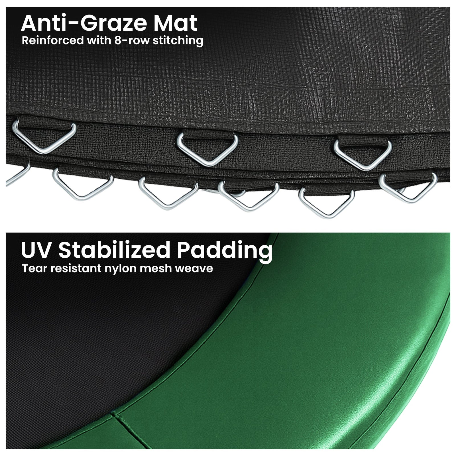 Kahuna 14ft Replacement Trampoline Safety Pad Cover and Jumping Spring Mat - Green