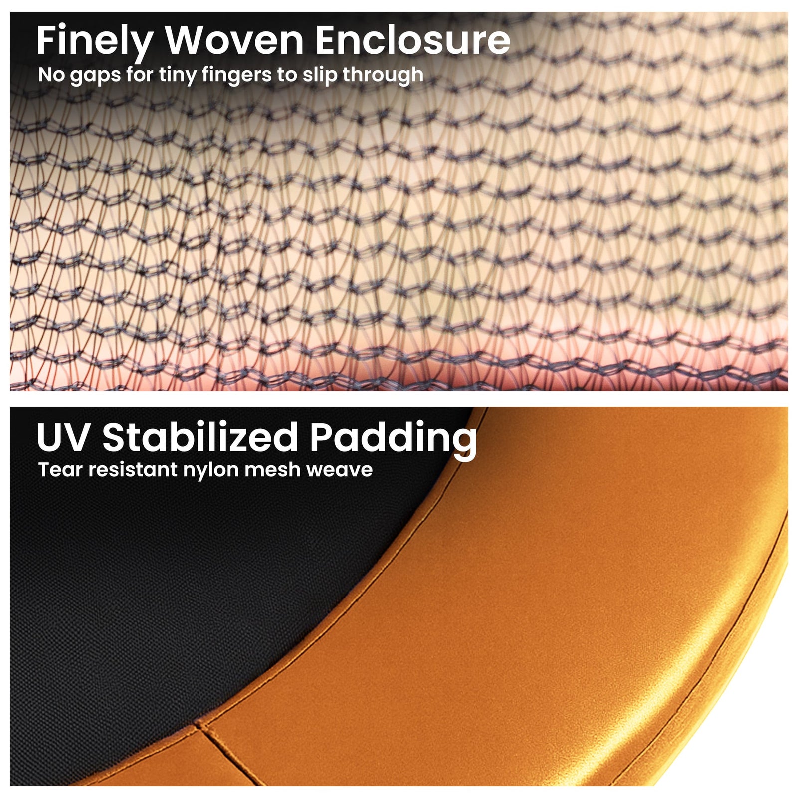 Kahuna 16ft Trampoline Pad and Net - Orange