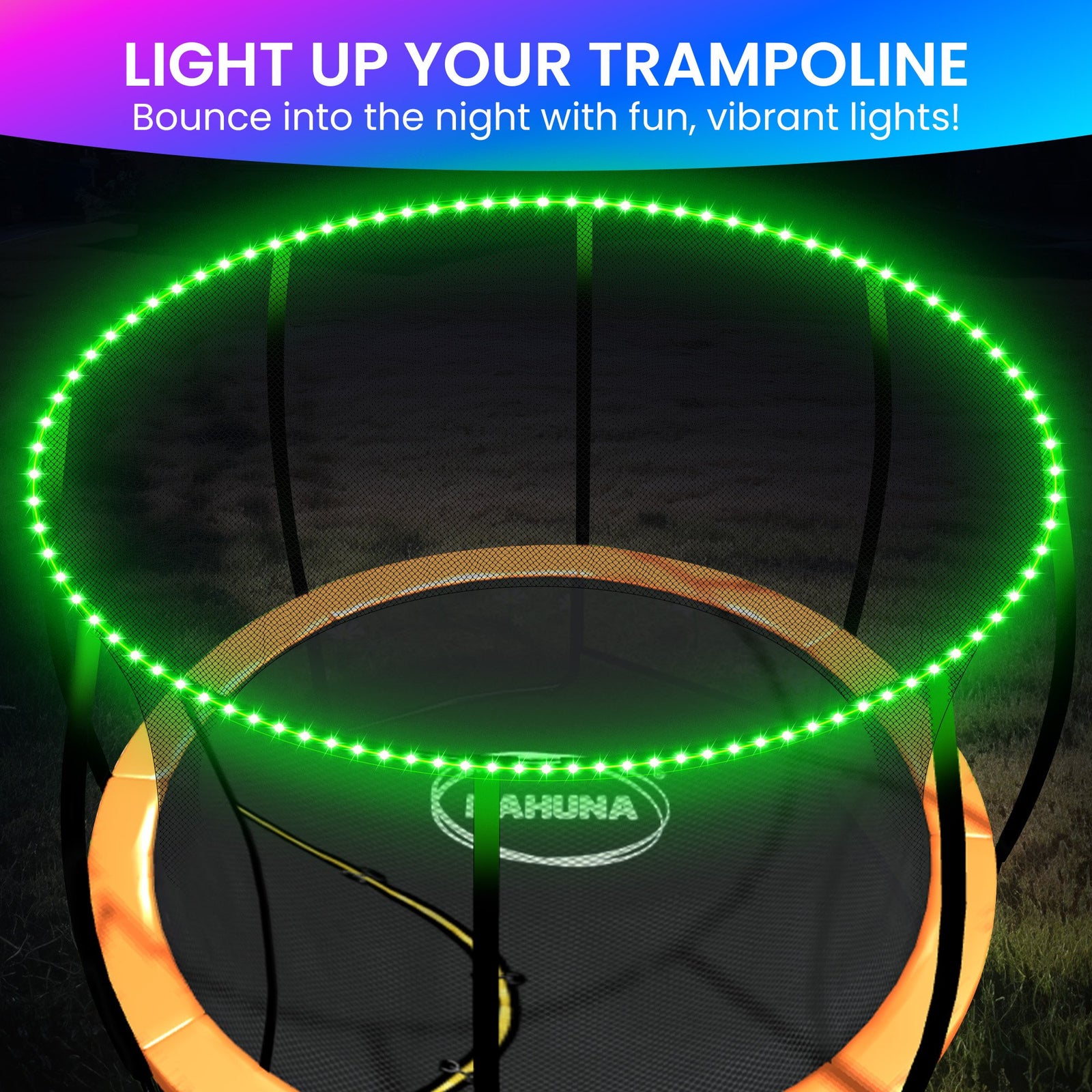 Kahuna LED Kit Suits 14ft-16ft Trampolines Multi-Colour Smart Motion Sensor Lighting with 16 colours