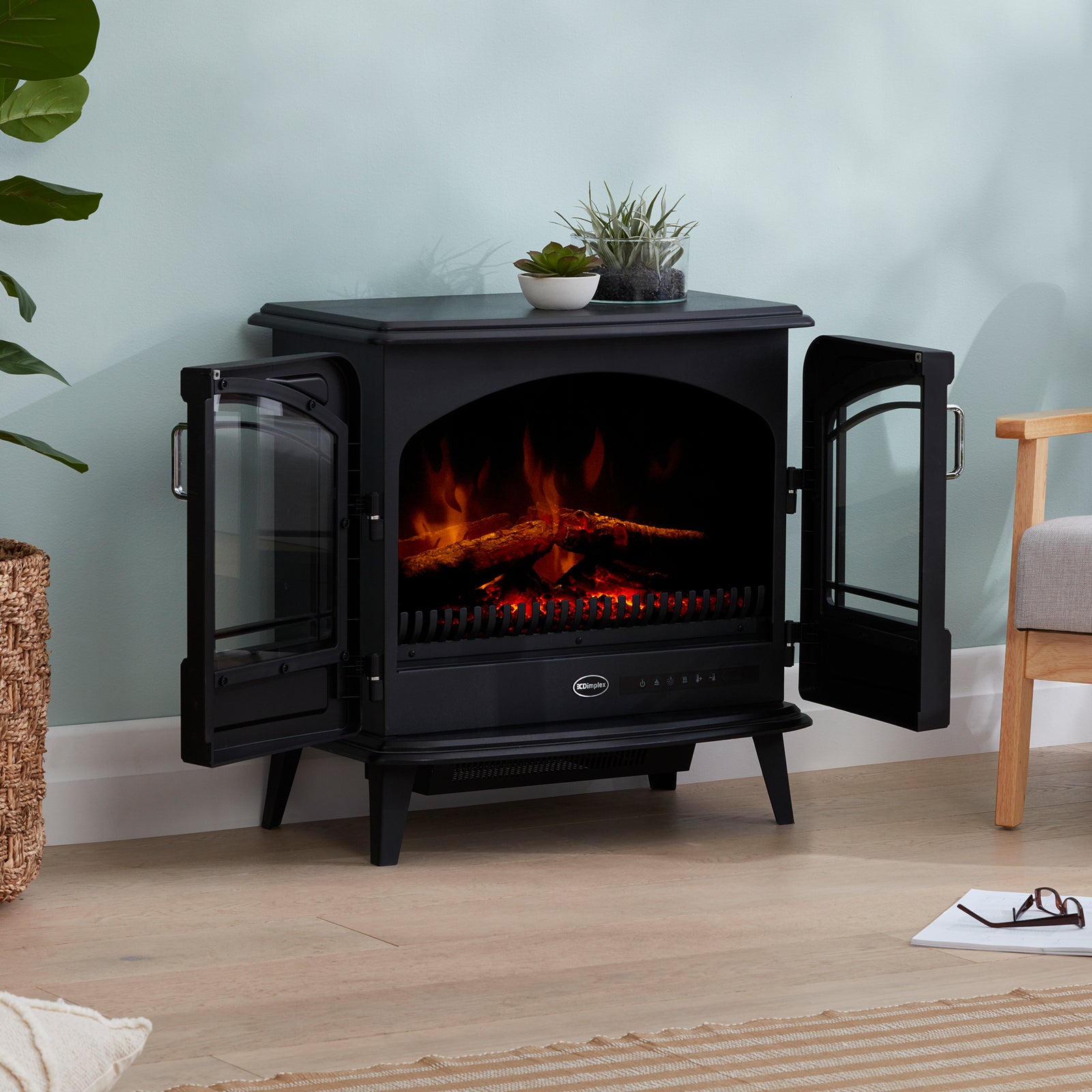 Dimplex Leckford Optiflame Electric Fire Stove - 2kW