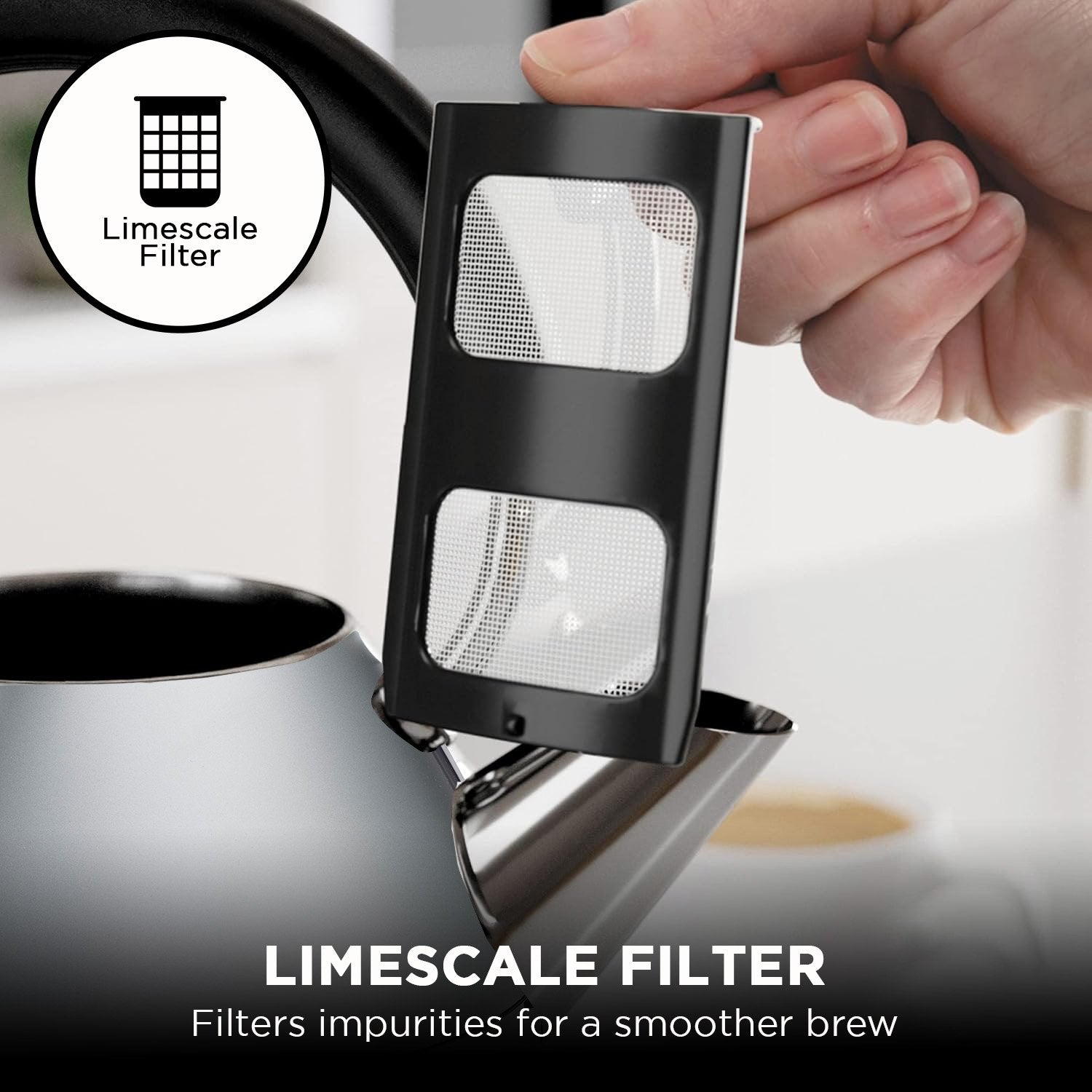 Morphy Richards 1.5L Venture Collection Pyramid Kettle in Steel Grey