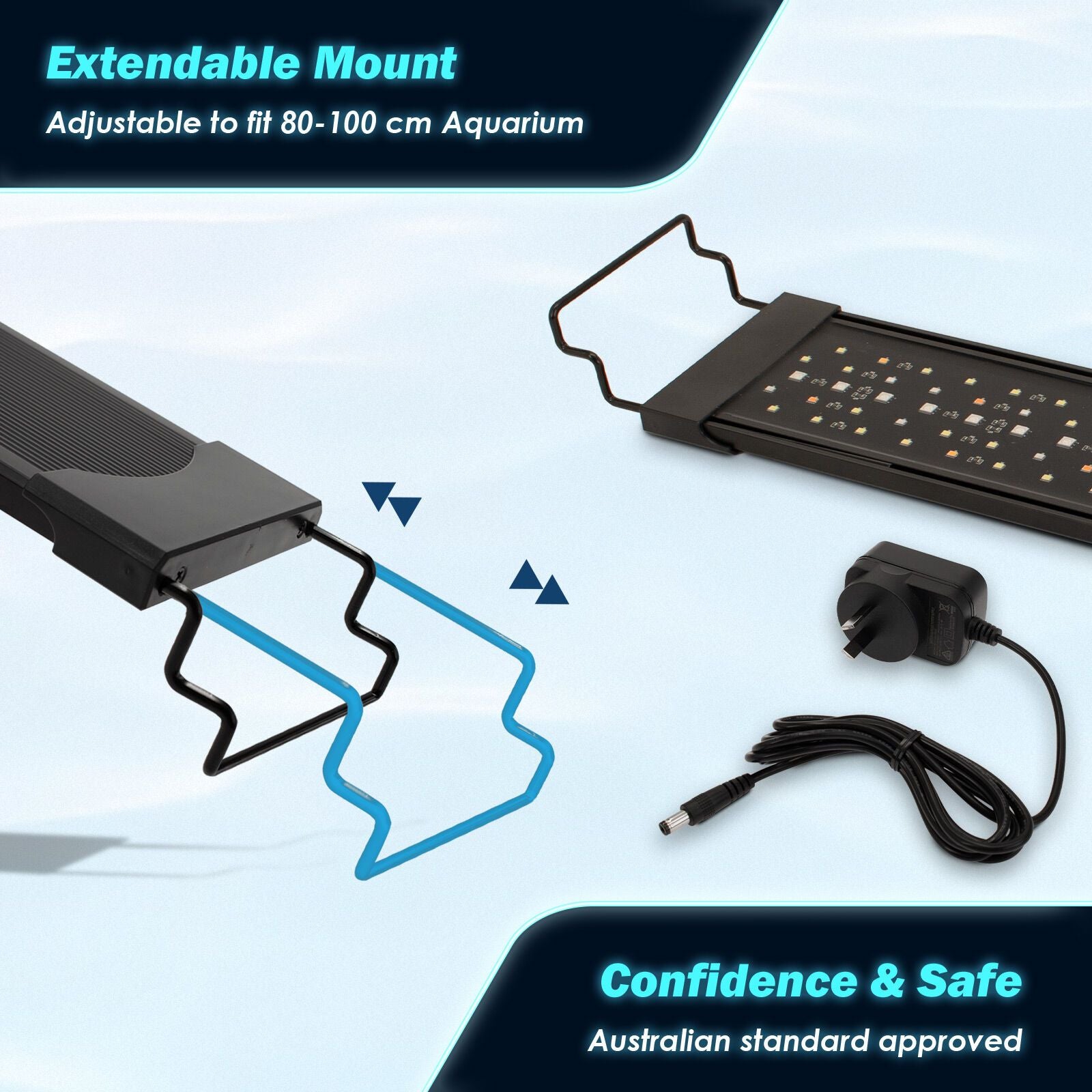 Dynamic Power Planted Aquarium LED Light Day Night Cycle Full Spectrum 30W 75cm