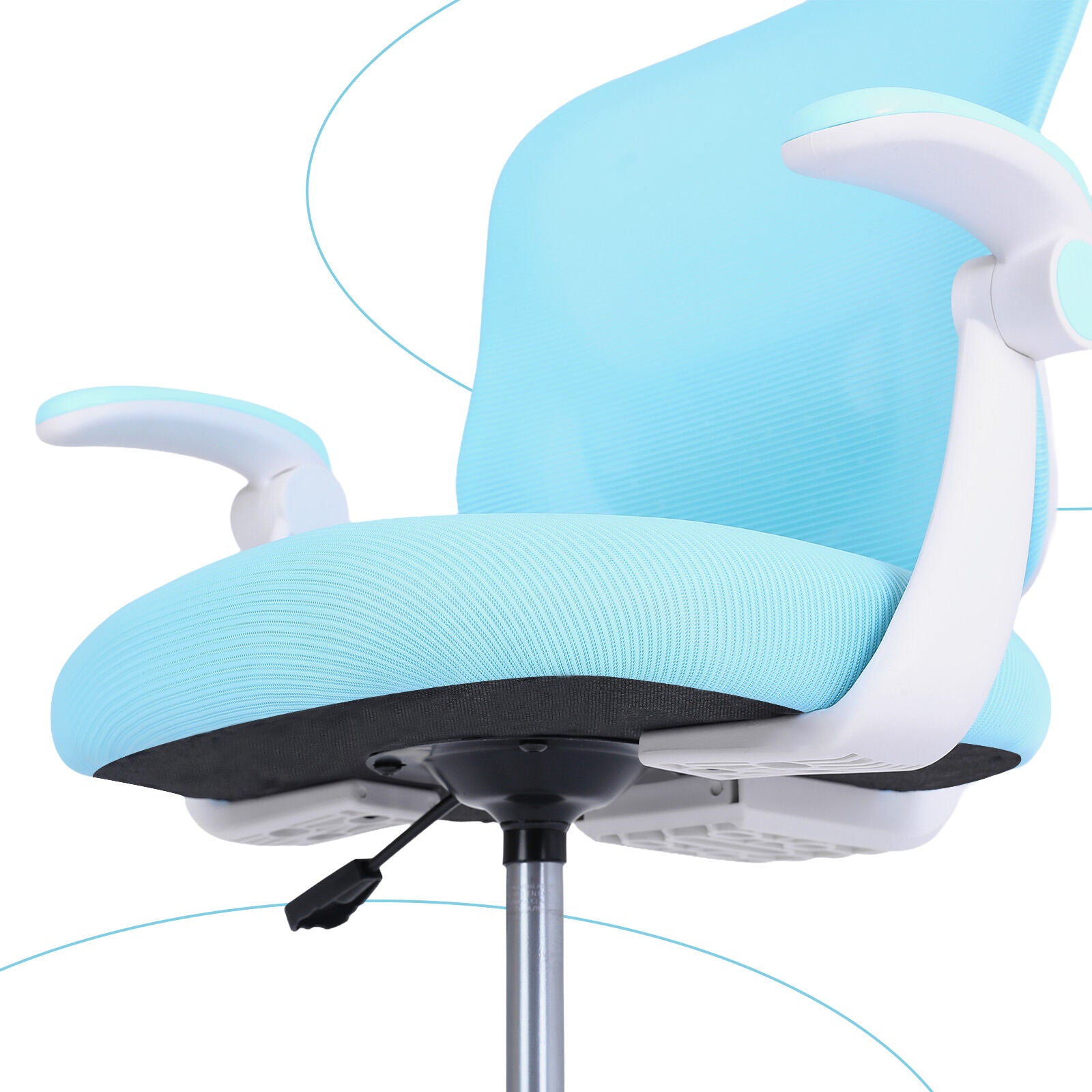 Kids Desk Chair - Children Office Study Seat with Footrest CILO - Blue