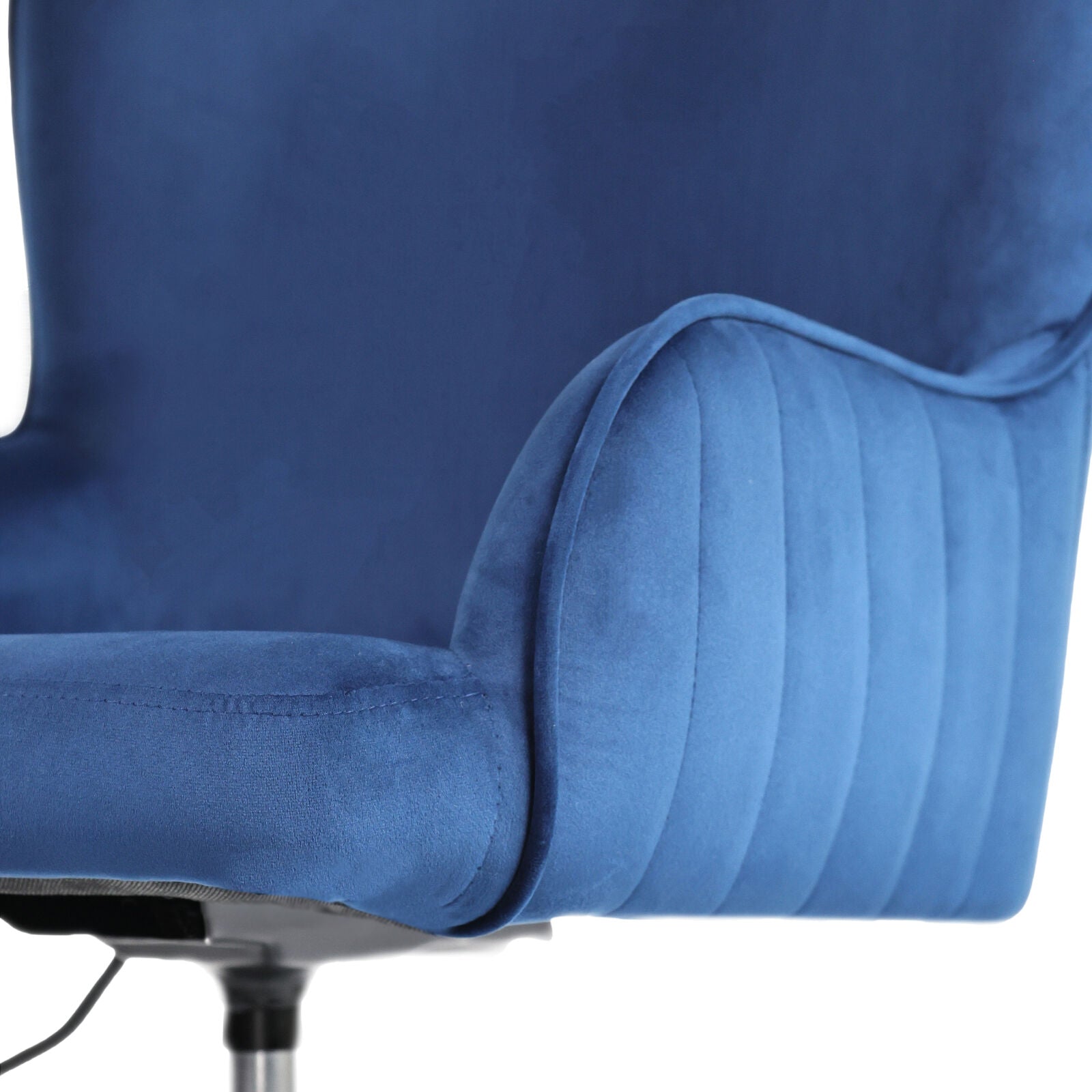 Desk Armchair - Home Office Swivel Chair Adjustable Height Seat PLUME BLUE