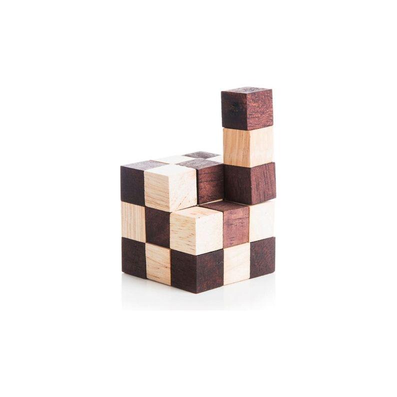 3 individual brainteaser wooden puzzles in a gift wooden box