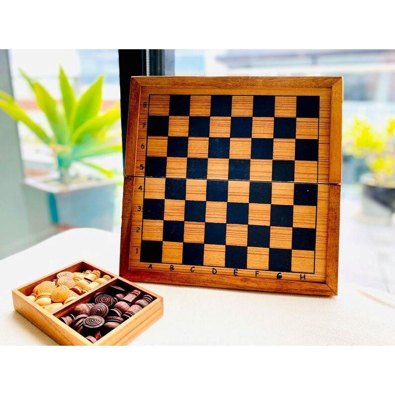 Mothers day gift Wooden Makruk traditional Thai Chess Set