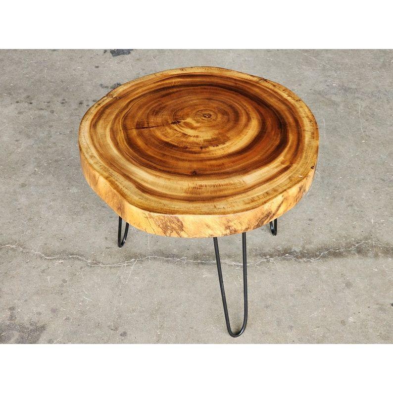 Round Raintree Wood Live Edge Coffee Table