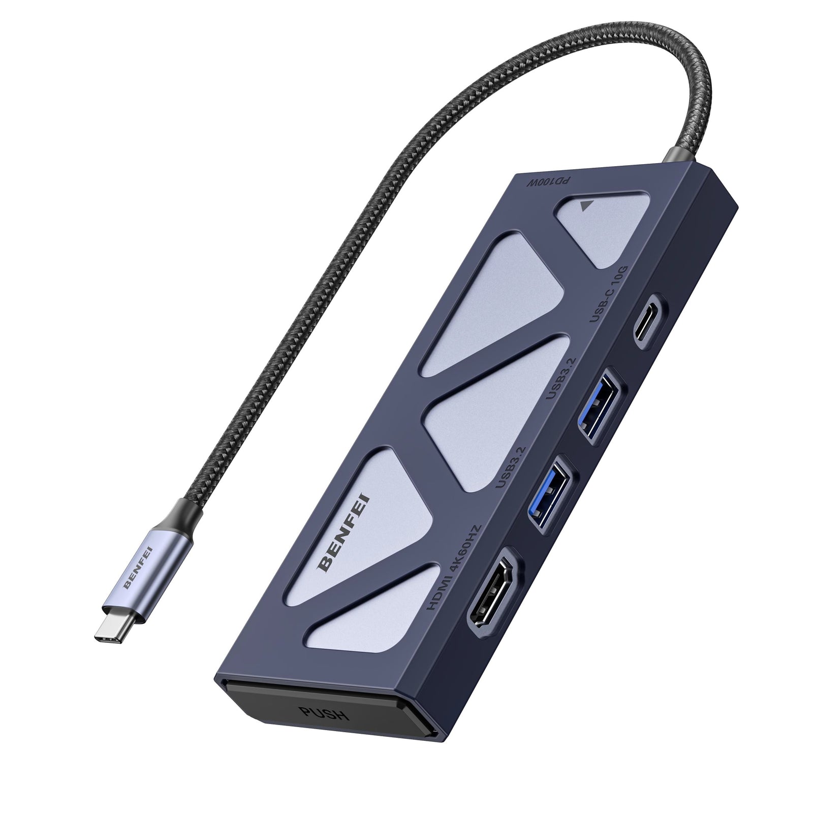 BENFEI 000389GY M.2 NVMe Enclosure with USB-C Hub