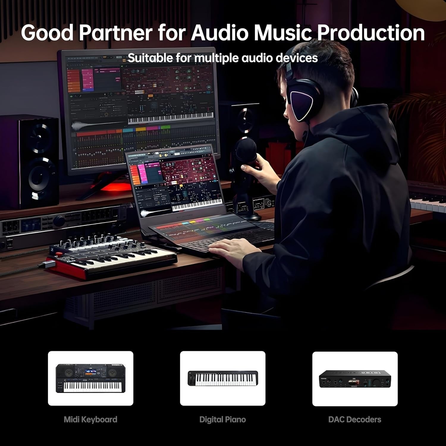 BENFEI 000406GY-2M USB Printer Cable, 6.6 FT/2 Meter USB A to USB B Cable