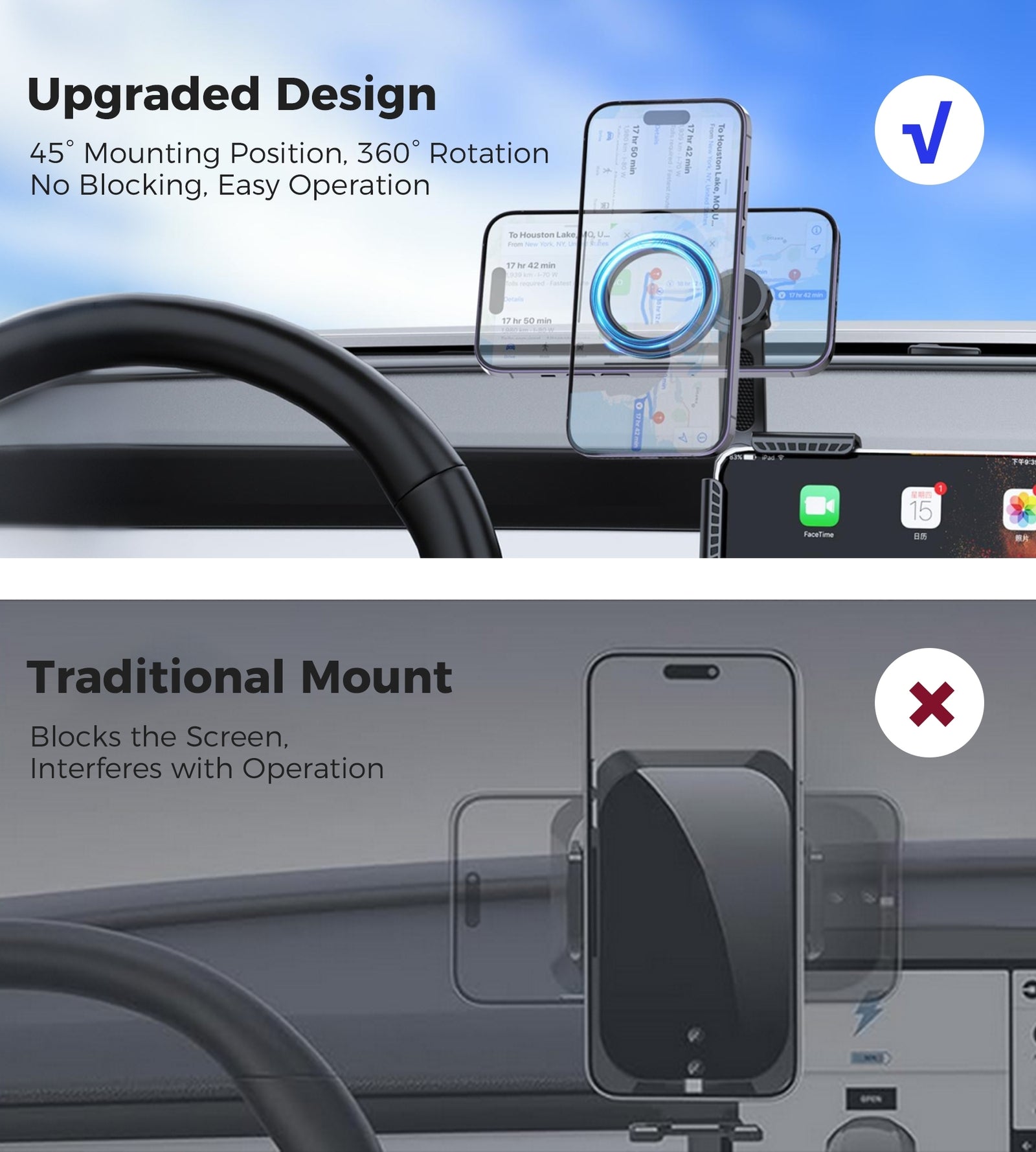 Choetech H089 Magnetic Phone Holder for Tesla Model 3 / Model Y