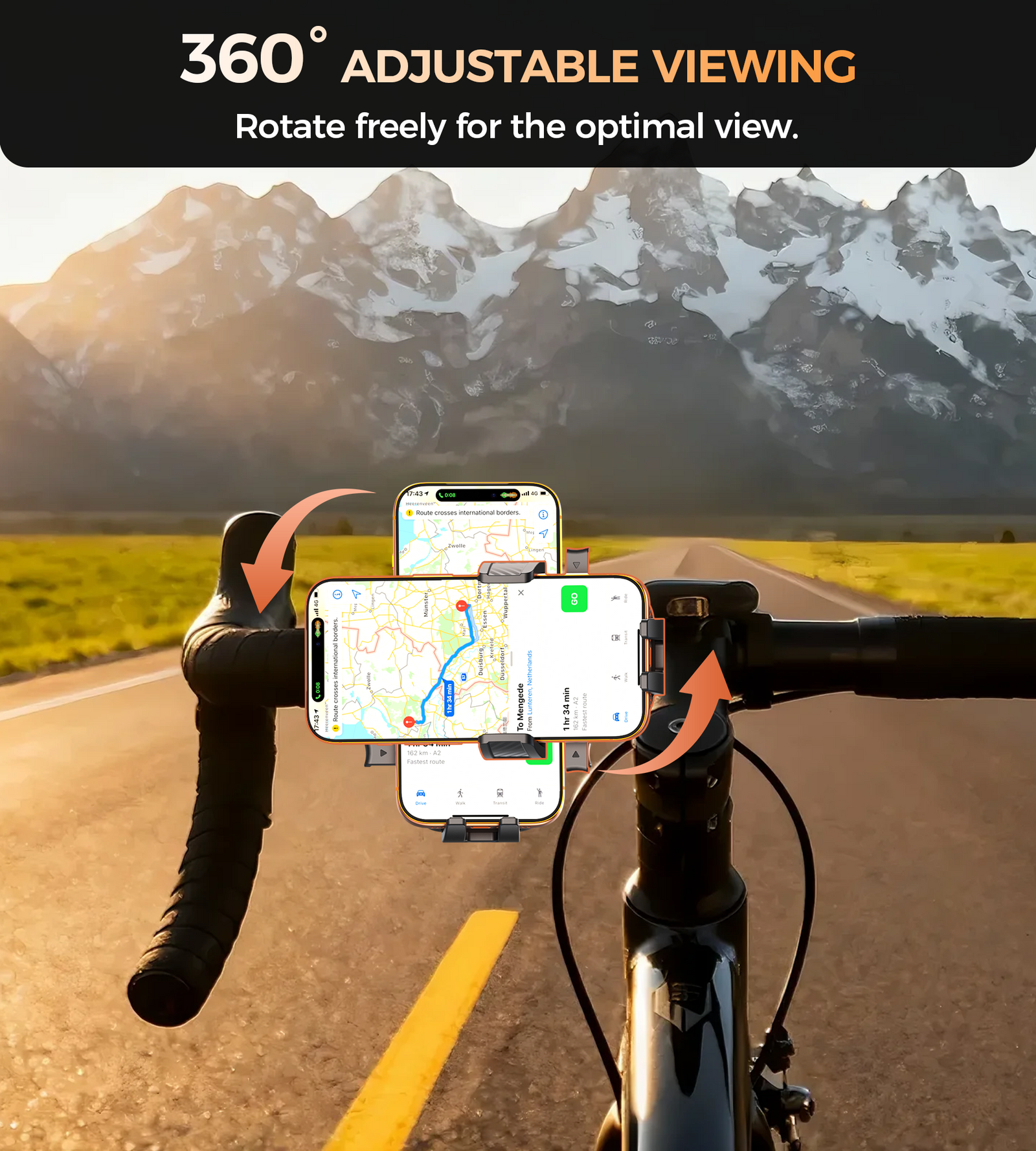 Choetech H094 Cycling Phone Holder Bike Handlebar Mount 360-degree Rotation