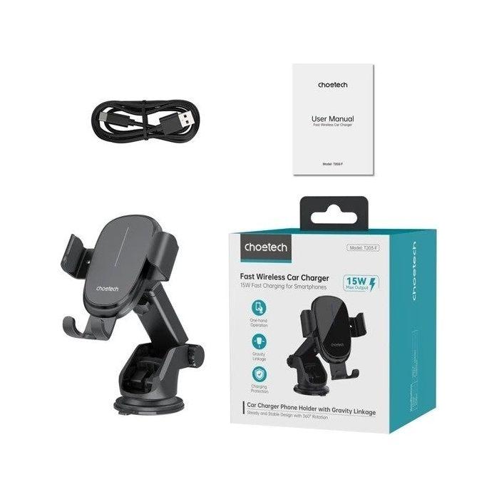 CHOETECH T203-F 15W Gravity Car Charger Holder