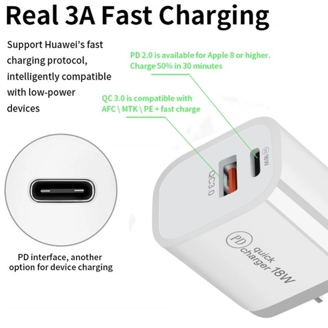 BDI 25W PD Quick Charger AU plug with USB and Type C Port SDC-25WACB -2pack
