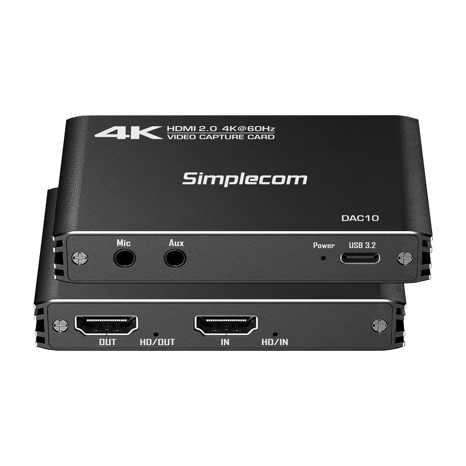 Simplecom DAC10 HDMI 2.0 to USB 4K@60hz Video Capture Card Stream and Record in 4K 60FPS