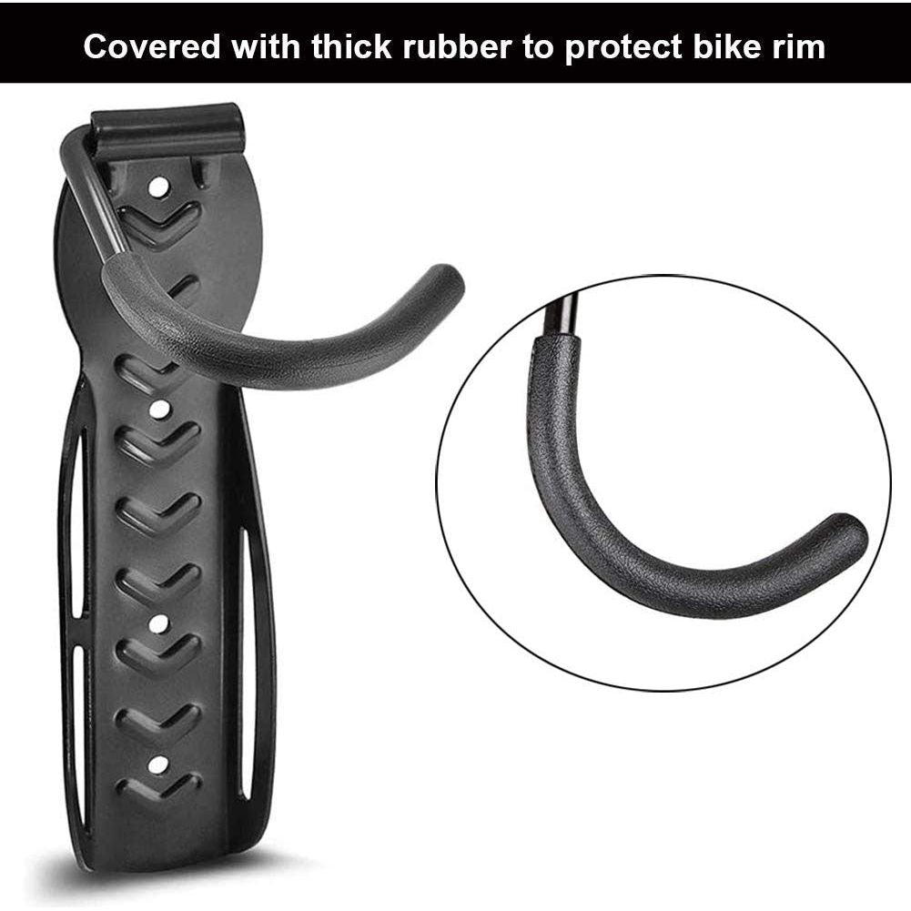 1x Bike Rack Garage Wall Mount Hanger Hooks Storage Bicycle Vertical for Indoor Shed with Screws