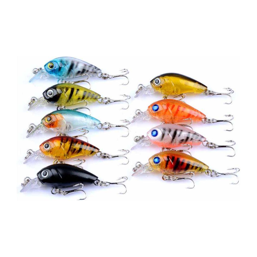 9x 4.5cm Popper Crank Bait Fishing Lure Lures Surface Tackle Saltwater