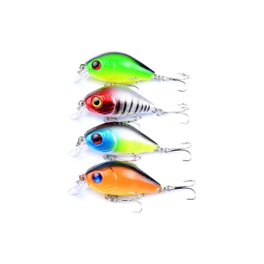 4x 5.5cm Popper Crank Bait Fishing Lure Lures Surface Tackle Saltwater
