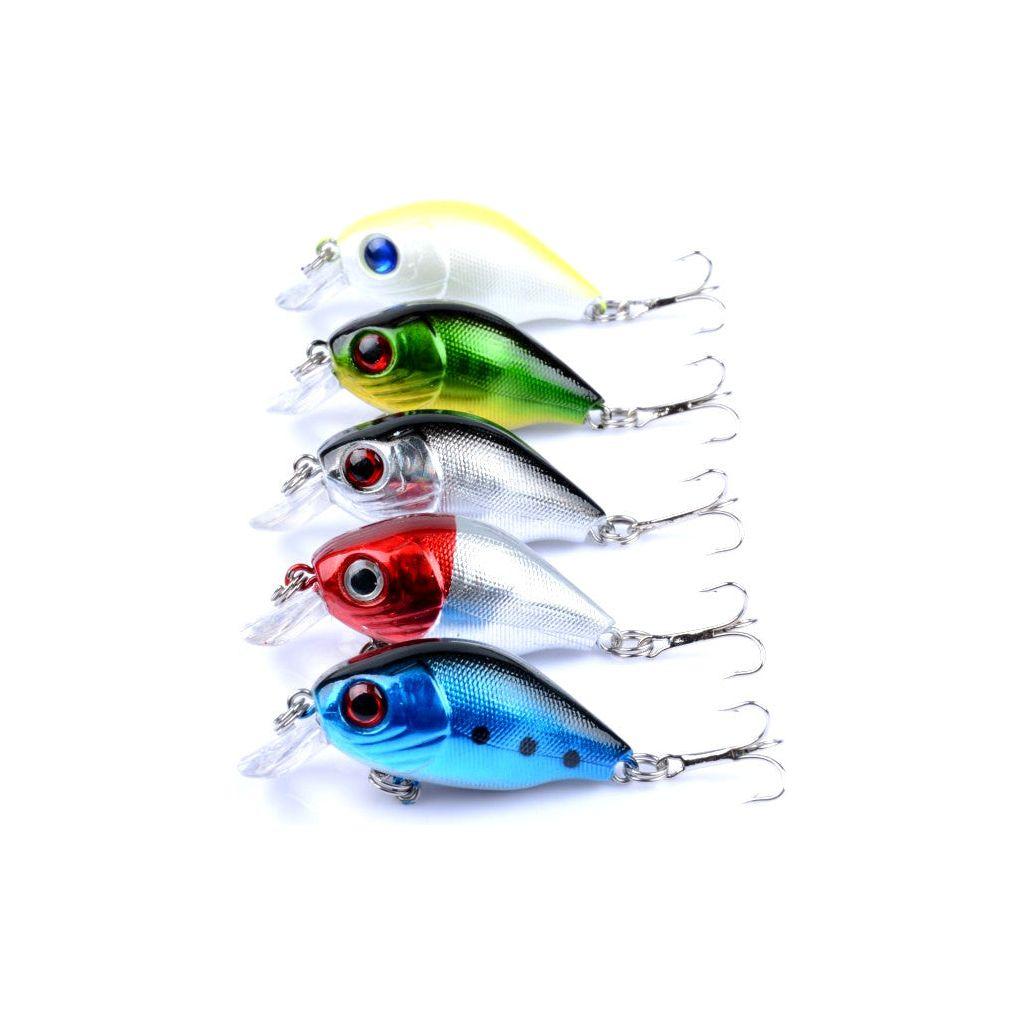 5x 5.5cm Popper Crank Bait Fishing Lure Lures Surface Tackle Saltwater