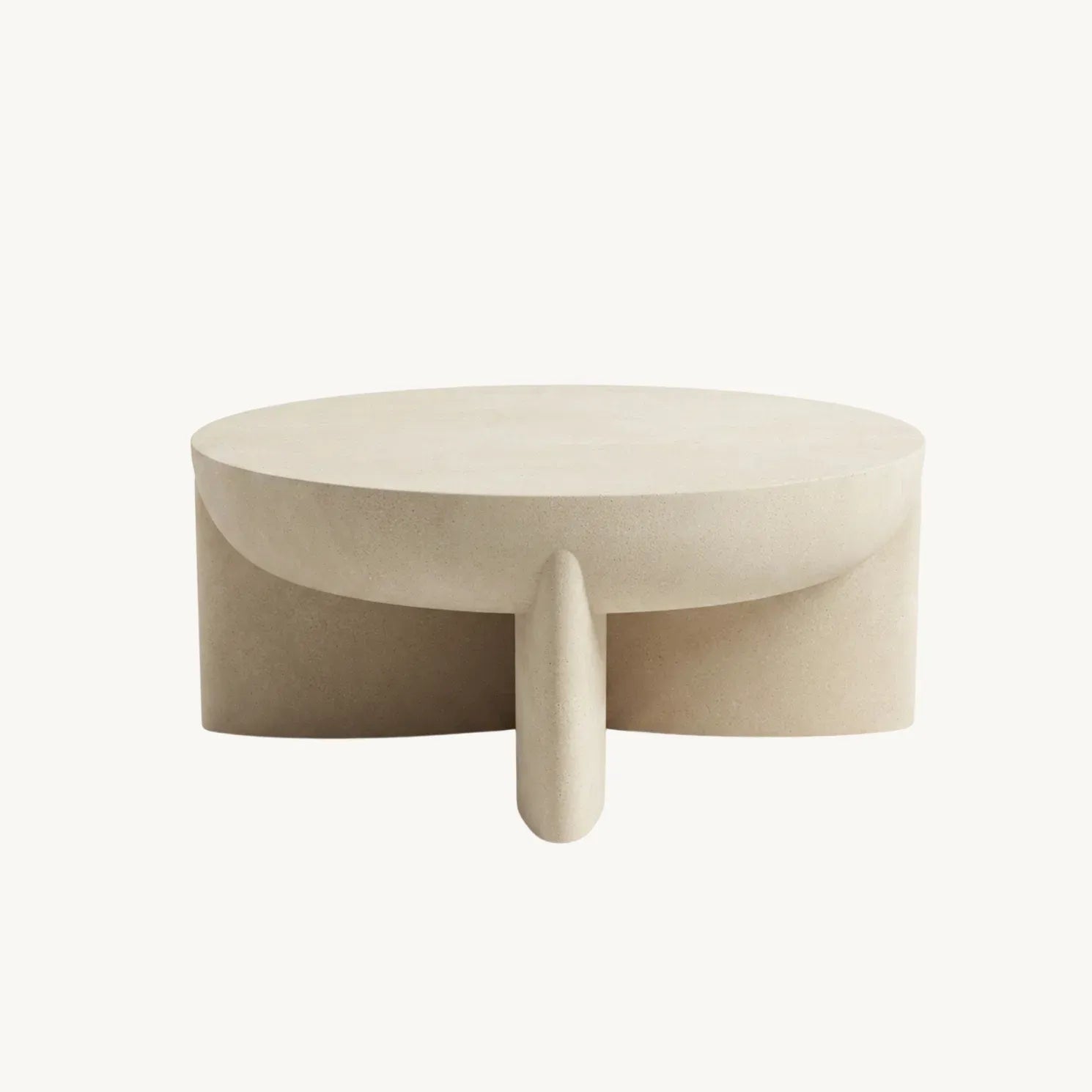 Zelda Sculptural Stone Coffee Table - Sand Textured Finish